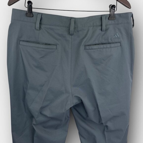 Adidas Ultimate Golf Pants‎ Mens 34x34 Gray | Stretch Gripper Waistband Golfwear - Picture 4 of 12